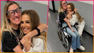 Girls Aloud fan who has cerebral palsy shares the sweet moment she meets the band and hugs Cheryl