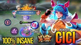 New Hero Cici Gameplay 100% Insane - Advance Server  Mobile Legends