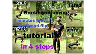 how learn to backhand spring tutorial back jump kese. Sikhe in bi arbazflipper #how to flip#short