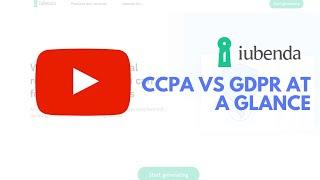 CCPA VS GDPR at a glance