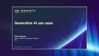 AWS Innovate March 2024  Generative AI use cases  AWS Events