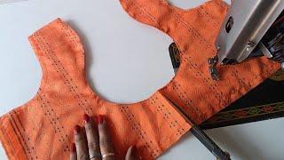 इतना सुंदर है ये ब्लाउज डिजाइन की देखकर सबके होश उड़ जाएंगे amazing blouse design cuttingstitching