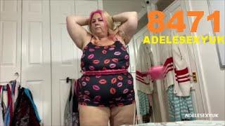 SEXY BBW ADELESEXYUK USING HER TIK TOK EXERCISE RING 8471