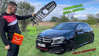 Install Panamerica Grill Black Glossy  Mercedes Benz Classe A w176 2012-2018  AliExpres 
