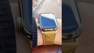 This style Golden Pinatex Strap for Apple Watch All Series.