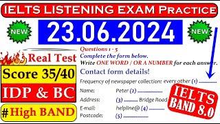 IELTS LISTENING PRACTICE TEST 2024 WITH ANSWERS  23.06.2024