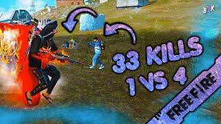 B2K 1 VS 4 CRAZY GAMEPLAY  33 KILLS 