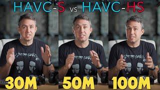 Use These Settings When Shooting YouTube Videos to Save SD Card Space - HAVC-S vs HAVC-HS