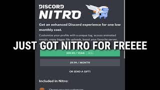 I GOT FREE NITRO HOW TO GET LINK IN DESCRIPTION