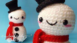 Amigurumi Crochet Snowman  NO SEWING REQUIRED 