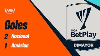 Nacional vs. América goles  Liga BetPlay Dimayor 2024- 2  Fecha 2