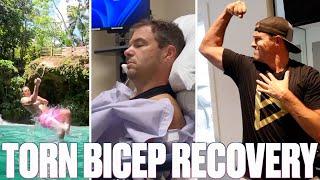 TORN BICEP SURGERY REPAIR UPDATE  PHYSICAL THERAPY MAJOR MILESTONE IN RECOVERY PROCESS