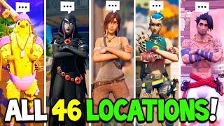 Fortnite All 5 Joneses Locations ALL 46 NPC Bosses & Exotics Weapons in Fortnite Season 6