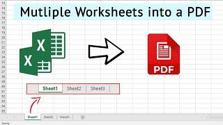 How to convert multiple worksheets into single PDF  workbook into pdf ⏩