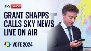 General Election Grant Shapps calls Sky News live on air as poll predicts hell lose seat