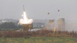 Israels Iron Dome launches missiles to intercept rockets from Gaza  AFP