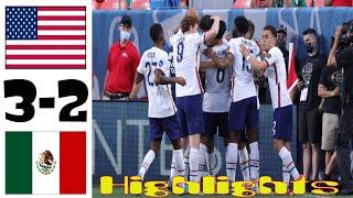 USA vs Mexico 3-2 Highlights All Goals CNL Finals 7.06.2021