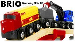 BRIO Railway 33210 Rail & Road Loading Set with Train and Trucks