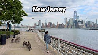 New York Virtual Tour 4k Walking New Jersey Waterfront Park