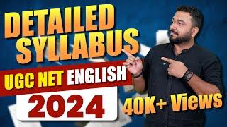 UGC NET English UPDATED SYLLABUS Analysis For JUNE 2024  Complete UNIT Wise Explanation 