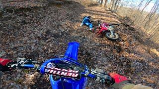 This Couldve been BAD  YZ450F & CRF125 Trail Ripping