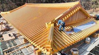 process of creating the most beautiful golden roof golden Buddha statue and golden bowl in history
