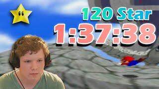 Super Mario 64 120 star speedrun in 13738