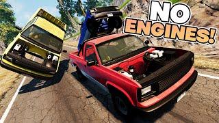 CRAZY NO ENGINE Soapbox Racing in BeamNG Multiplayer Massive Crashes