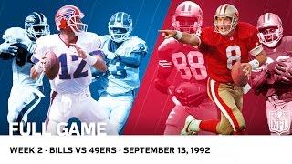 Jim Kelly vs. Steve Young Shootout  Bills vs. 49ers Week 2 1992  NFL Full Game