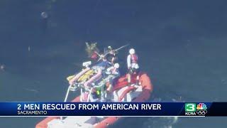 Two men rescued from American River share harrowing details
