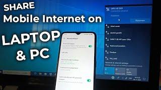 How to connect internet from mobile to PC or laptop via hotspot OPPO MOBILE