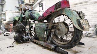 Restoration JAWA Motorcycle - Half Year in 50 Mins  Incredible Full Restoration of Abandoned Moto