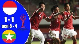 Highlights Timnas Indonesia U16 VS Myanmar U16 1-1Pen 5-4 - Piala AFF U-16 2022