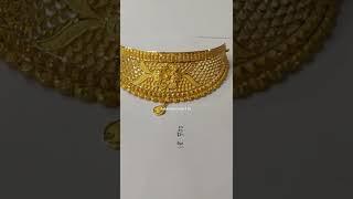Hallmark Gold Choker Necklace weight gm 18.700  New Jewellery Design latest Collection 22 carat