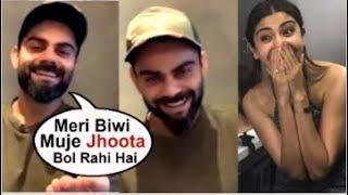 Anushka Sharma Makes FUN Of Husband Virat Kohli Calls Him LIAR In Live Video With Sunil Chetri