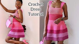 How To Crochet A Simple Round Dress  Summer Dress