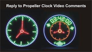 Reply to Propeller Clock Video Comments
