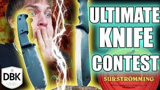 THis is THE ULTIMATE KNIFE TEST  Extrema Ratio Selvans VS Skrama Loser eats Surstromming