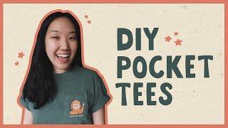 How to Make Embroidered Pocket Tees  DIY