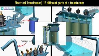 Parts of Transformer  #electrical Transformer 12 different parts of a transformer