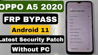 OPPO A5 2020 Android 11 Latest Security FRP BYPASS Without PC 2023