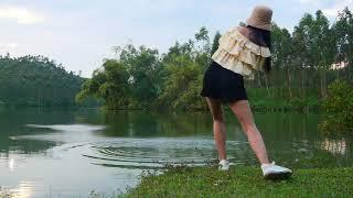 CAMPING GIRL RELAXING ALONE BY THE STREAM - NATURE ASMR - RELAXING CAMPING VIDEO