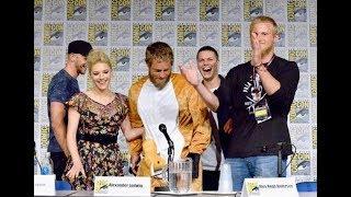 FUNNY Travis Fimmel Ragnar Crashes VIKINGS Comic-Con Panel in Kangaroo Costume