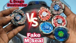 L Drago Destructor vs All M Seal Fake Beyblades battle ️  In Hindi