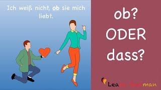 Learn German  Common Mistakes in German  ob oder dass?  A1  A2