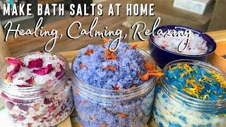 How to make DIY BATH SALTS at Home 3 Colorful Floral & Scented Ideas