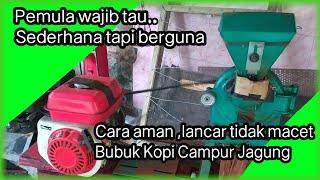 Cara nyelep kopi campur jagung pakai mesin ffc 15 dengan aman dan lancar tidak macet