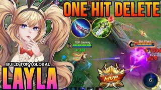 100% UNSTOPPABLE Layla One HIT DELETE Build & Emblem - Build Top Global Layla 2024  MLBB