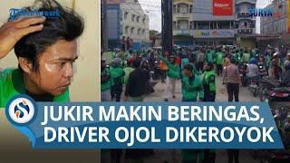 BIKIN HEBOH PEKANBARU Driver Ojol Dikeroyok Jukir Ratusan Rekannya Membalas Ricuh