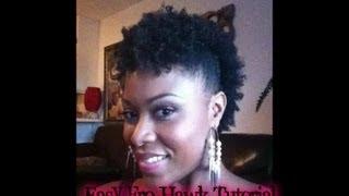 Cute And Easy Fro-Hawk On Short Natural Hair